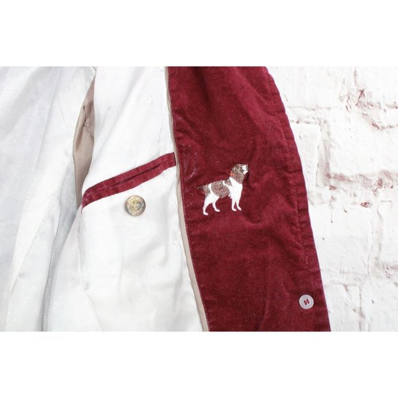 Vintage LL Bean Red Velvet Lined Long Sleeves Blazer Preppy Jacket 16 Pet - Picture 6 of 10
